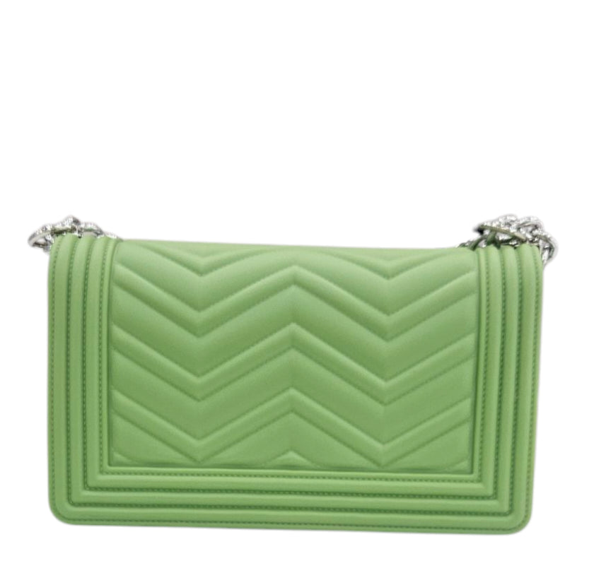 FLAT WAVE M GREEN TEA SILVER - BORSA - MARC ELLIS