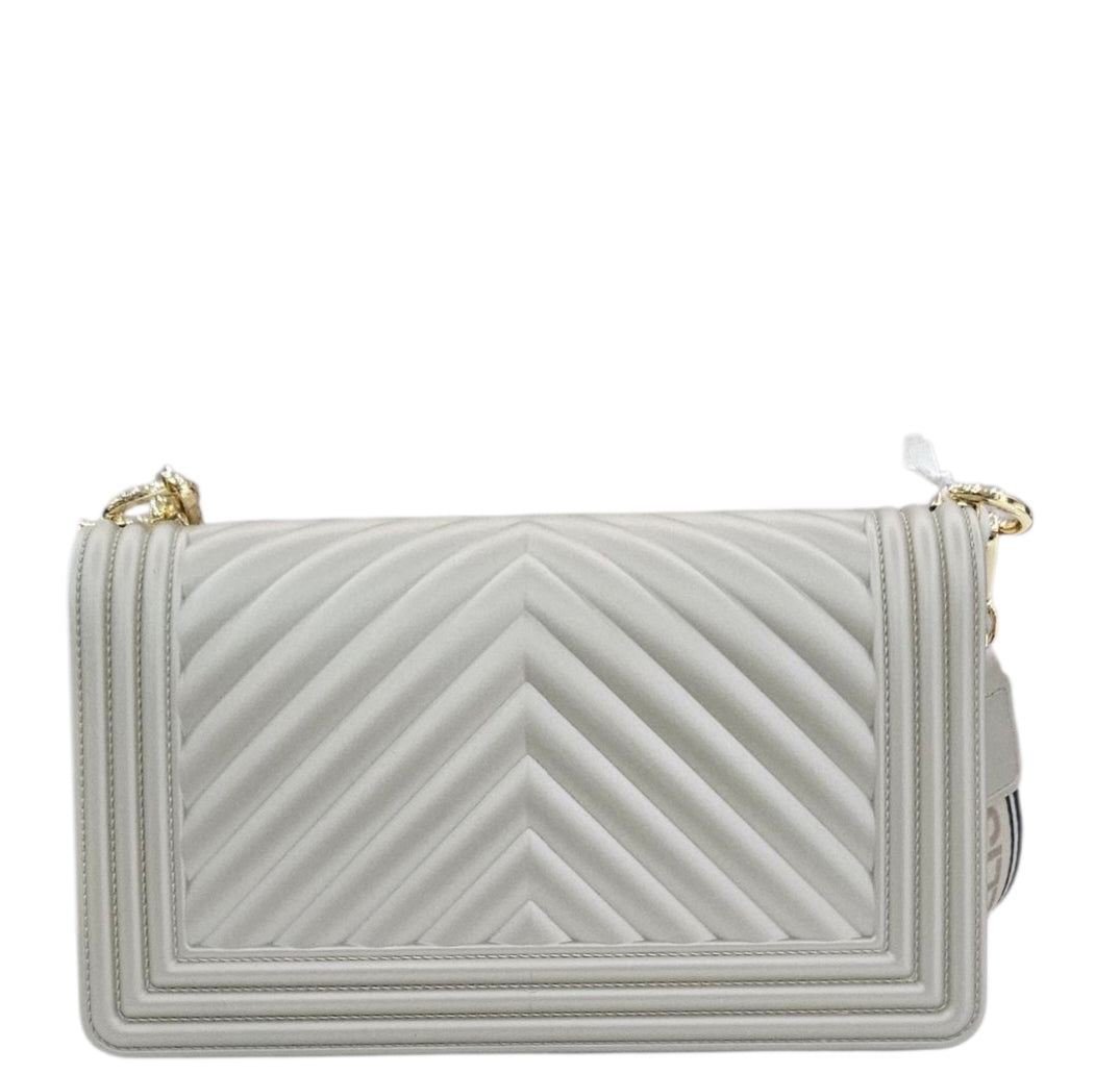 FLAT M 25 SHOULDER BAG TAUPE LIGHT GOLD - BORSA - MARC ELLIS