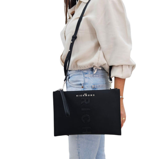 POCHETTE ANYAMI RWA 25212BO 9L BLACK BLACK - POCHETTE - John Richmond