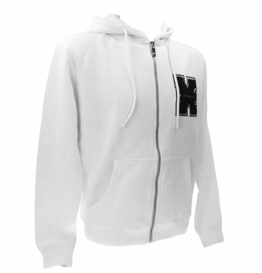 UMA24037FEOF WHITE SWEATSHIRT ZIP TRISON - FELPA - John Richmond