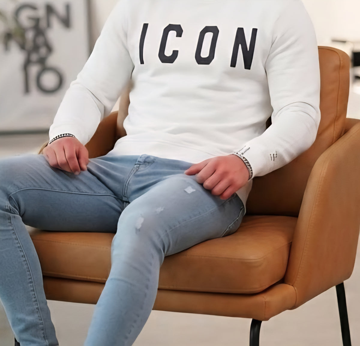 FELPA Uomo ICON IUF008C WHITE
