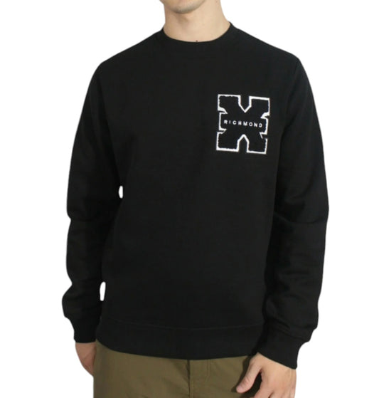 UMA24034FEOF BLACK SWEATSHIRT PALMIS - FELPA - John Richmond