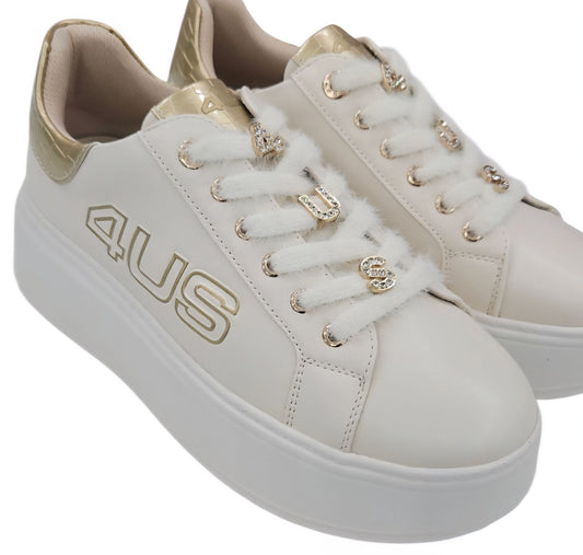 sneakers donna 4us paciotti 4BX254 BEIGE