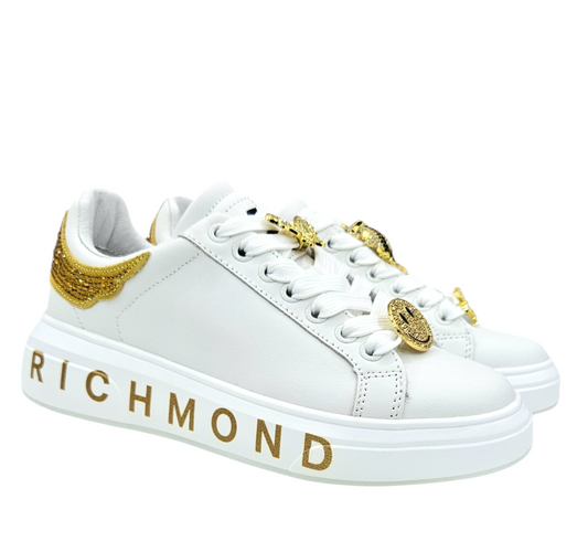 30923 B ACTION LEATHER WHITE - Scarpe - John Richmond