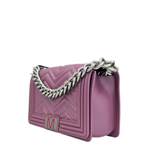 FLAT WAVE S RED VIOLET SATIN SILVER - BORSA - MARC ELLIS