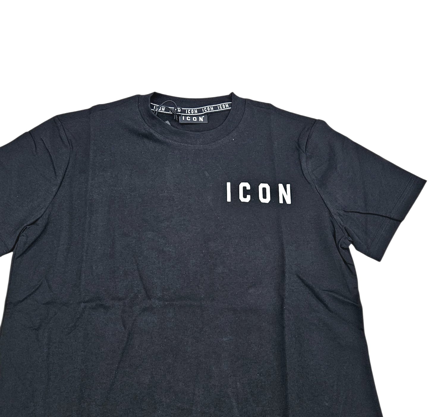 ICUF2WT008 SHIRT UOMO GIROCOLLO NERO - T-Shirt e Polo - ICON