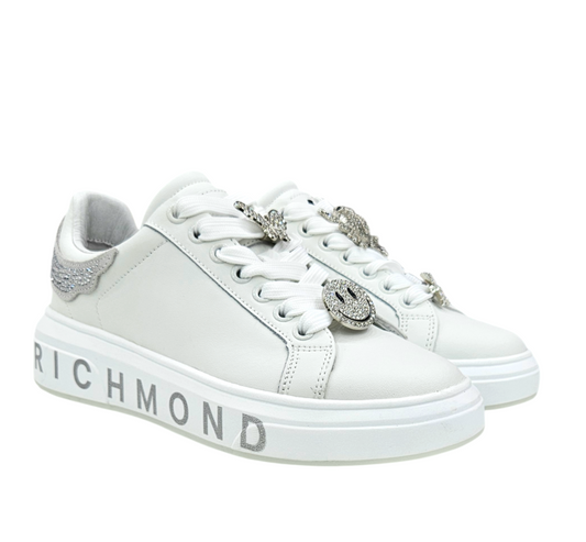 30923 A ACTION LEATHER WHITE - Scarpe - John Richmond