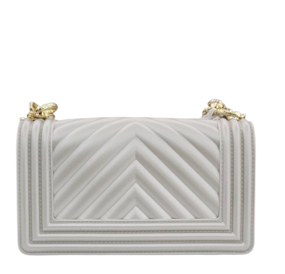 FLAT S 25 SHOULDER BAG TAUPE LIGHT GOLD - BORSA - MARC ELLIS