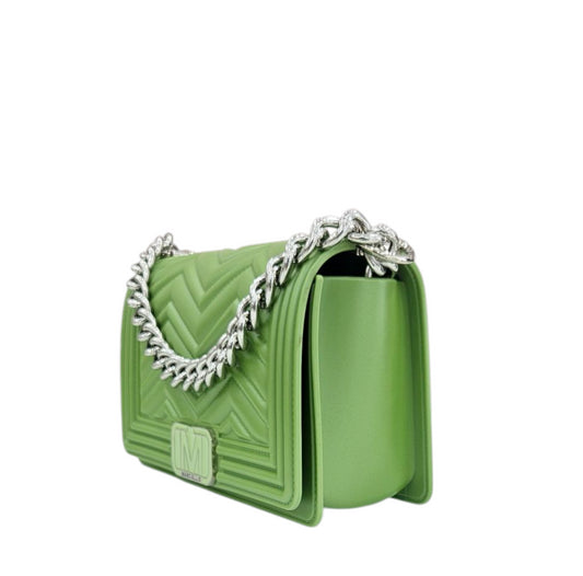 FLAT WAVE S GREEN TEA SILVER - BORSA - MARC ELLIS