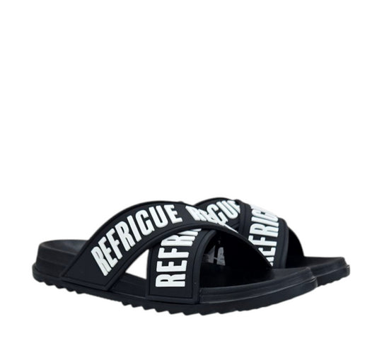 ARON 925 BLACK WHITE - PANTOFOLA - Refrigue