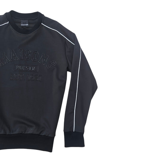 M9MF FELPA GIRO APP MAISON PARIS NERO NERO - FELPA - M9P