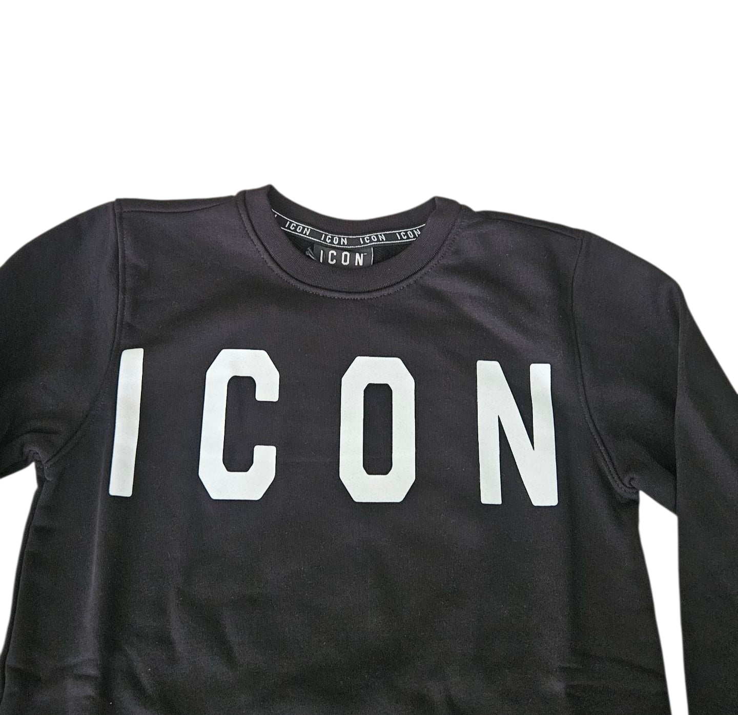 ICDF2W6F005 FELPA DONNA GIROCOLLO NERO - FELPA - ICON