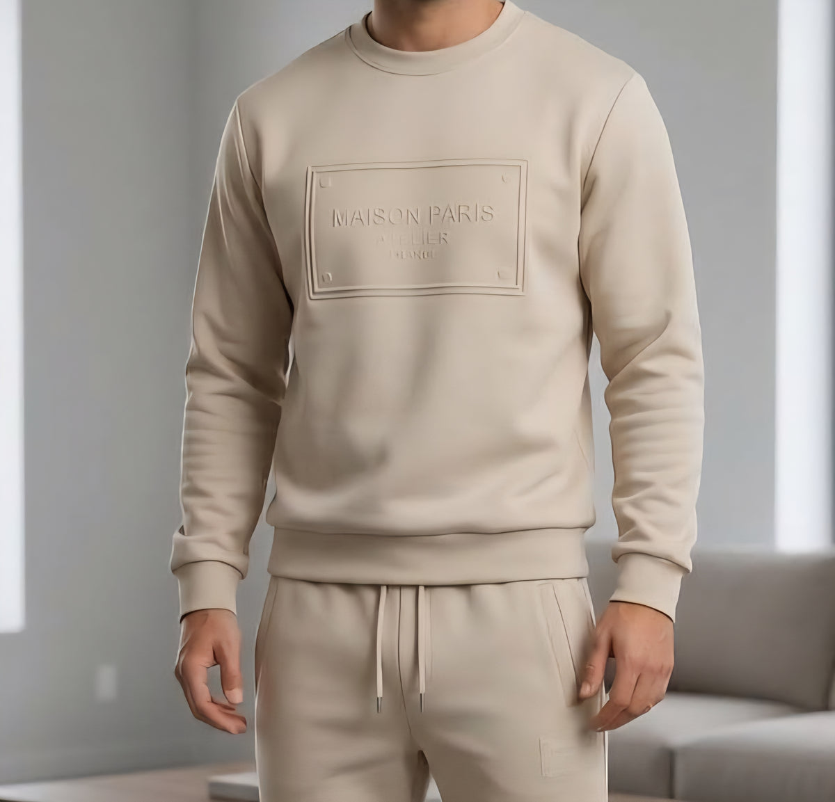 Tute Uomo M9P M9MF2607 EMBOSSED TUTA BEIGE