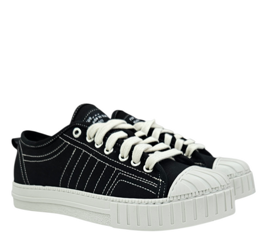 YOUCAUGHT BASSO CANVAS NERO - Scarpe - F09