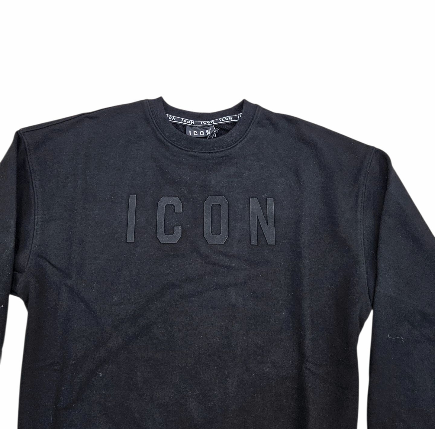 ICUF2WF028 FELPA UOMO GIROCOLLO NERO - FELPA - ICON