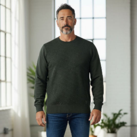 BASIC ROUND TRAMA VERDE - MAGLIA - BUGER