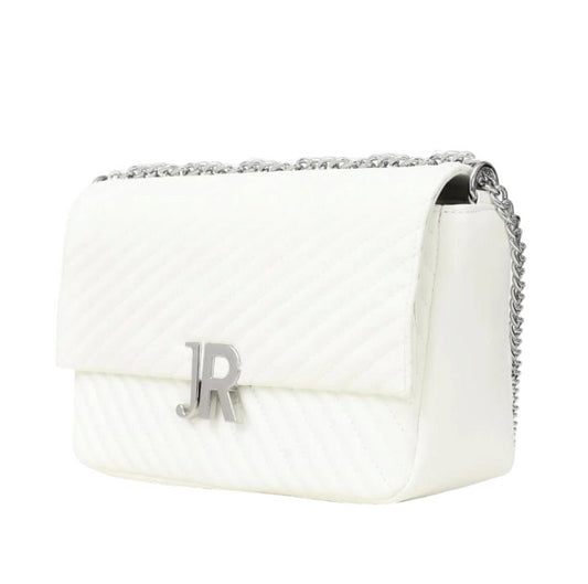 RWP25502BO GKL WHITE SILVER REAL LEATHER SHOULDER BAG - Borse - John Richmond