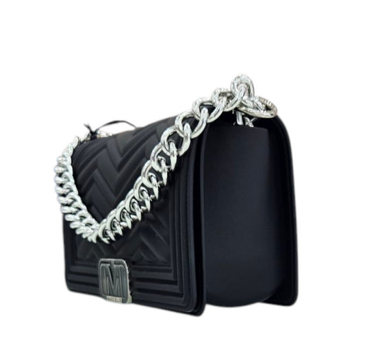 FLAT WAVE S BLACK SILVER - BORSA - MARC ELLIS