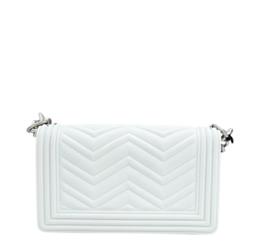 FLAT WAVE S MILK SATIN SILVER - BORSA - MARC ELLIS