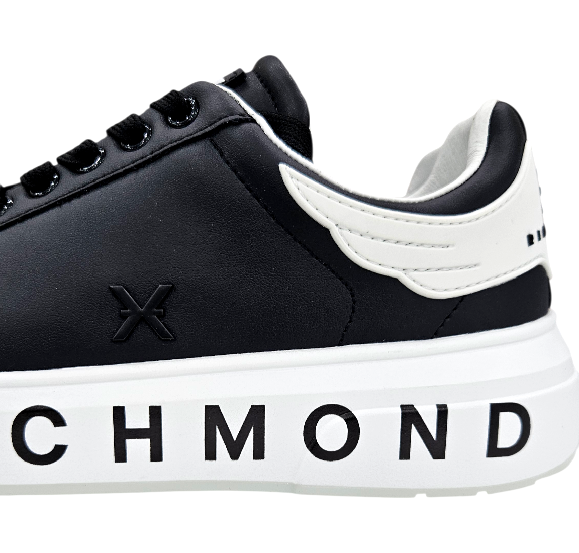 31016 D ACTION LEATHER BLACK - Scarpe - John Richmond