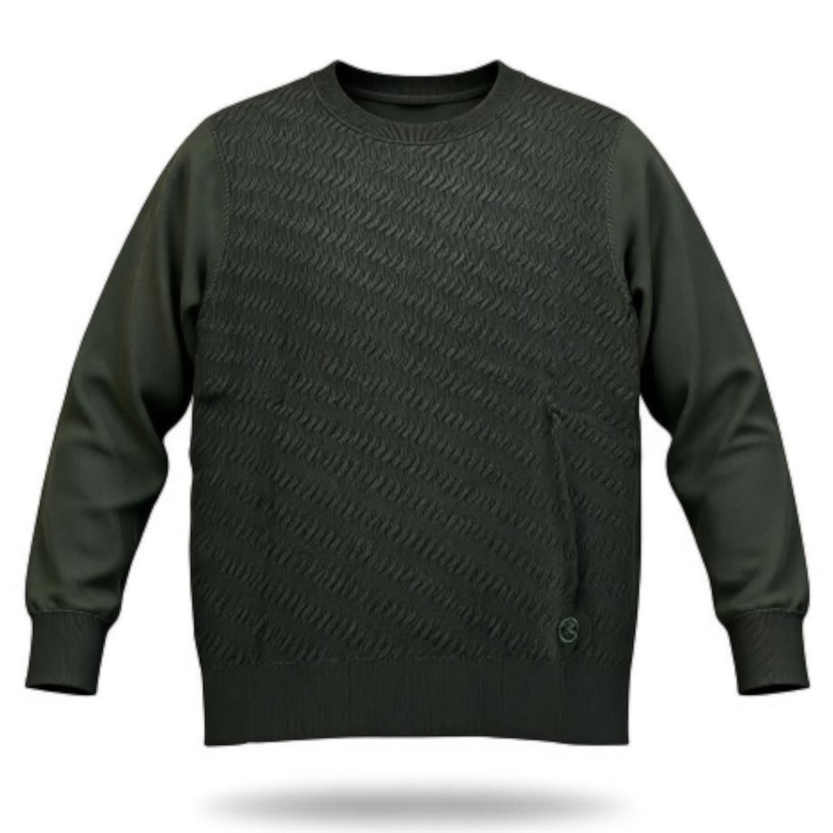 BASIC ROUND TRAMA VERDE - MAGLIA - BUGER