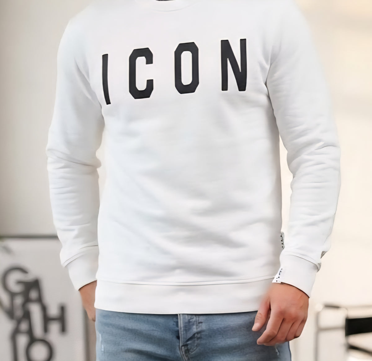 FELPA Uomo ICON IUF008C WHITE