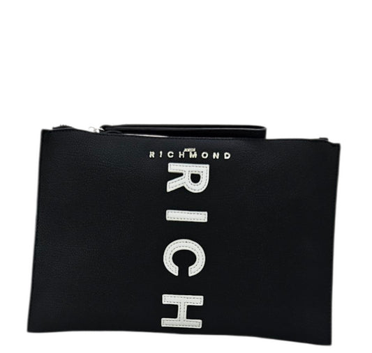POCHETTE ANYAMI RWA 25212BO 9L BLACK SILVER - POCHETTE - John Richmond