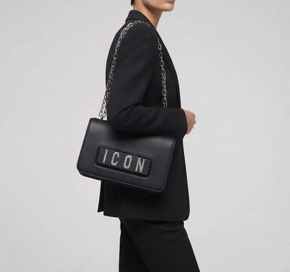 POCHETTE Donna ICON ICBS43A01 HYPE BLACK SILVER