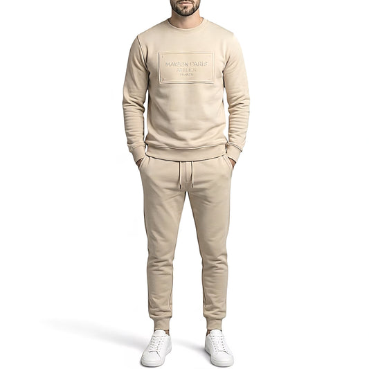 Tute Uomo M9P M9MF2607 EMBOSSED TUTA BEIGE