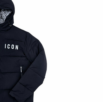 ICUF2W6J008  GIUBBINO UOMO CON CAPPUCCIO NERO - GIUBBINO - ICON