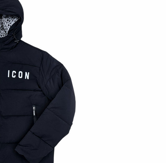 ICUF2W6J008  GIUBBINO UOMO CON CAPPUCCIO NERO - GIUBBINO - ICON