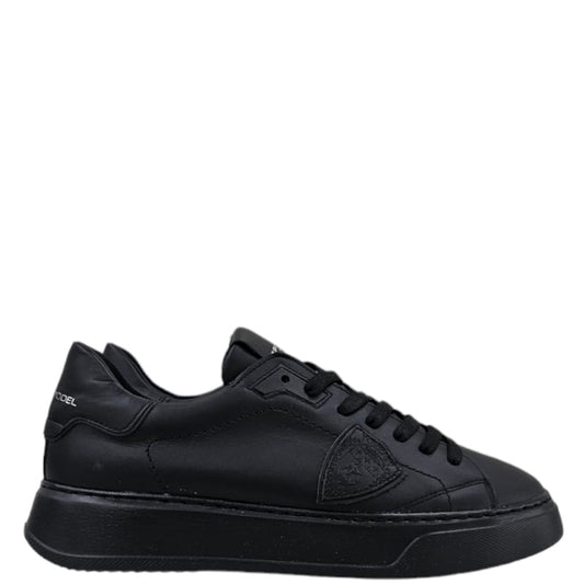 BTLU V013 TEMPLE LOW ,MAN VEAU NOIR NOIR - Scarpe - Philippe Model