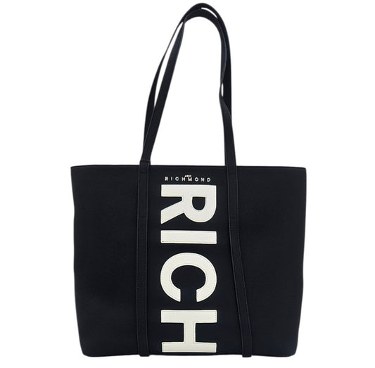 SHOPPING BAG RWA25208BO 9L BLACK WHITE - Borse - John Richmond