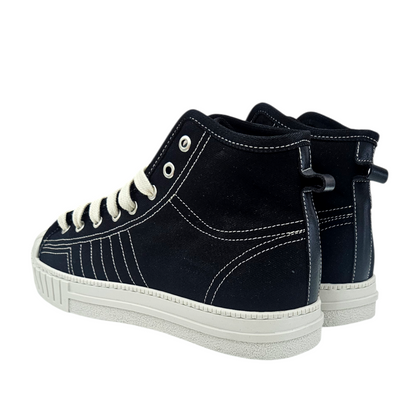 YOUCAUGHT  ALTO CANVAS NERO - Scarpe - F09