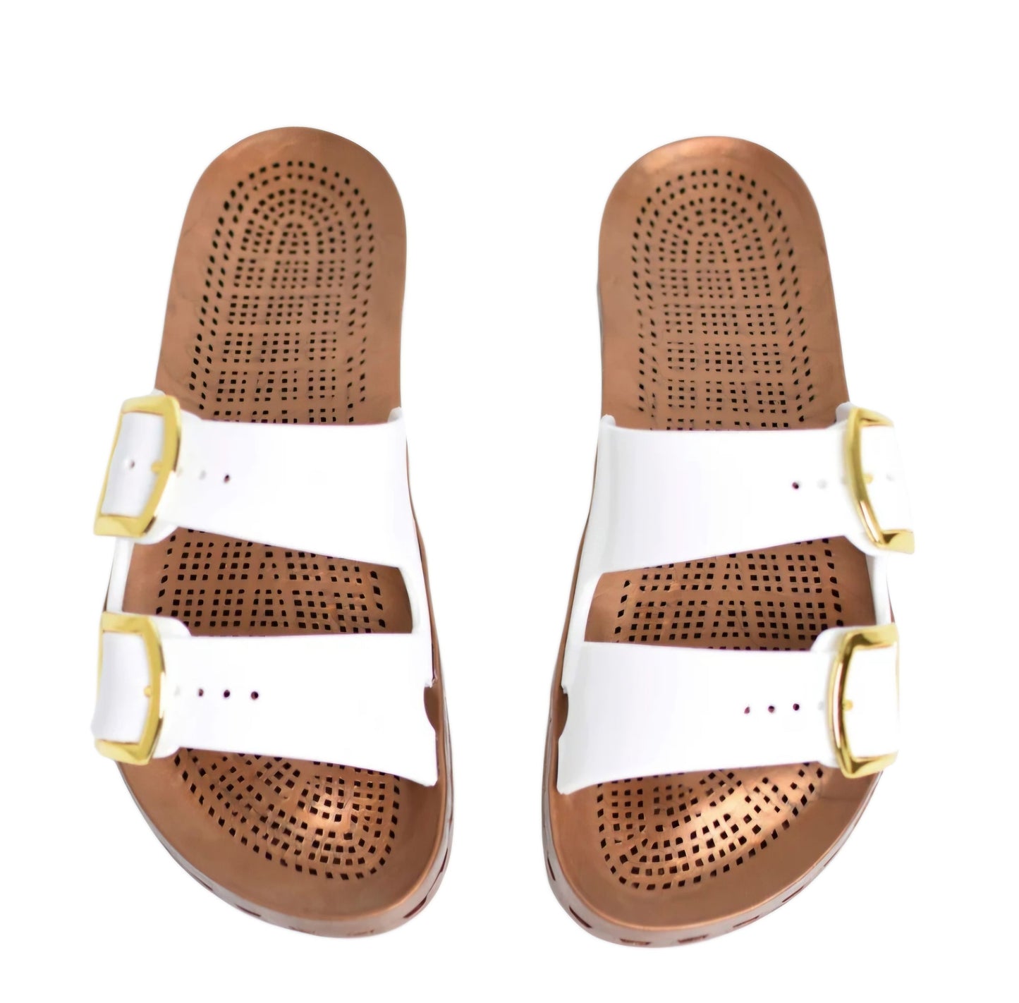 LA JOLLA PRESTIGIO BIANCO MARRONE - PANTOFOLE - SENSI