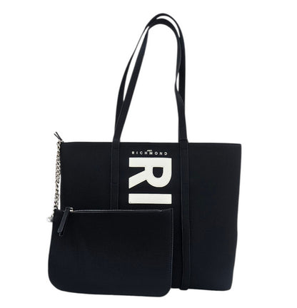 SHOPPING BAG RWA25208BO 9L BLACK WHITE - Borse - John Richmond