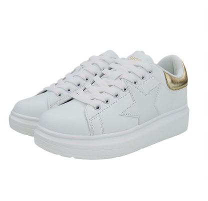 SNEAKERS DONNA SHOPART SASF262002 OFF WHITE GOLD MOD.KIM