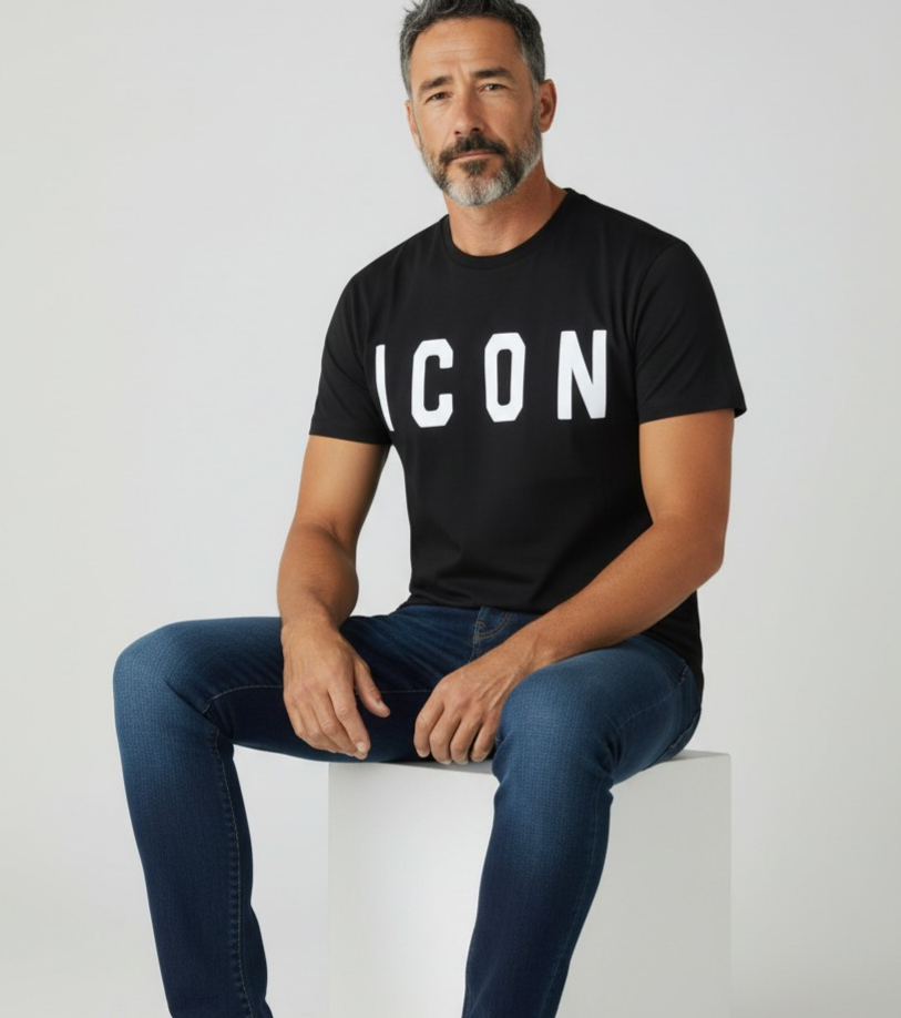 IUT001 NERO - T-Shirt e Polo - ICON