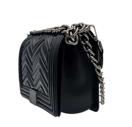 FLAT WAVE M 25 SHOULDER BAG BLACK METEORITE - BORSA - MARC ELLIS