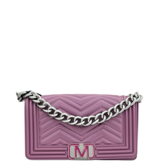 FLAT WAVE S RED VIOLET SATIN SILVER - BORSA - MARC ELLIS