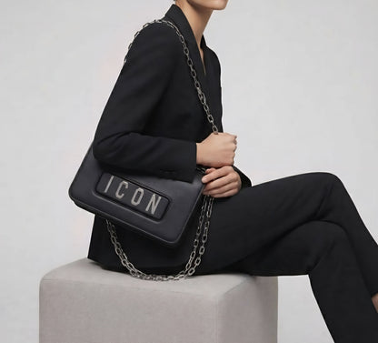 POCHETTE Donna ICON ICBS43A01 HYPE BLACK SILVER