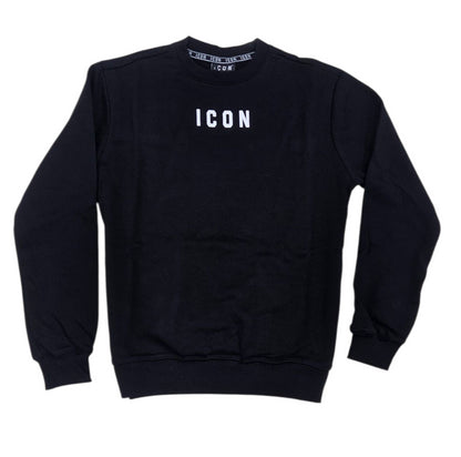 ICUF2W6F006 FELPA UOMO GIROCOLLO NERO - FELPA - ICON