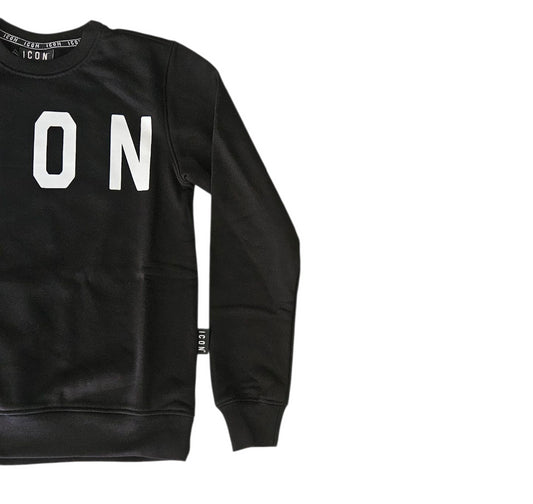 ICDF2W6F005 FELPA DONNA GIROCOLLO NERO - FELPA - ICON