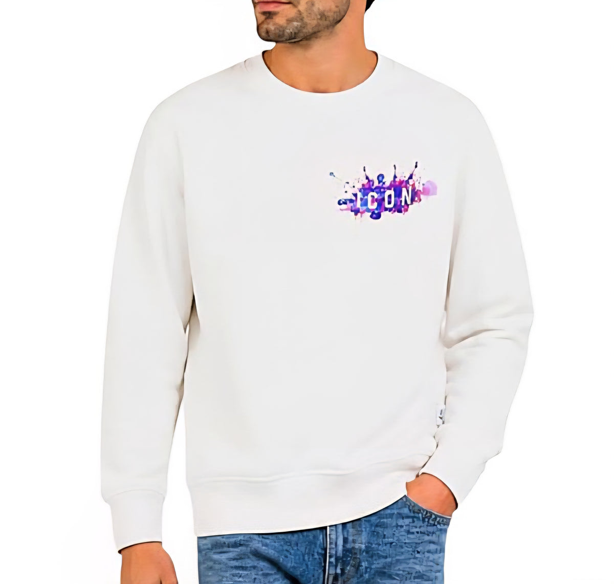 FELPA Uomo ICON IUF069 WHITE