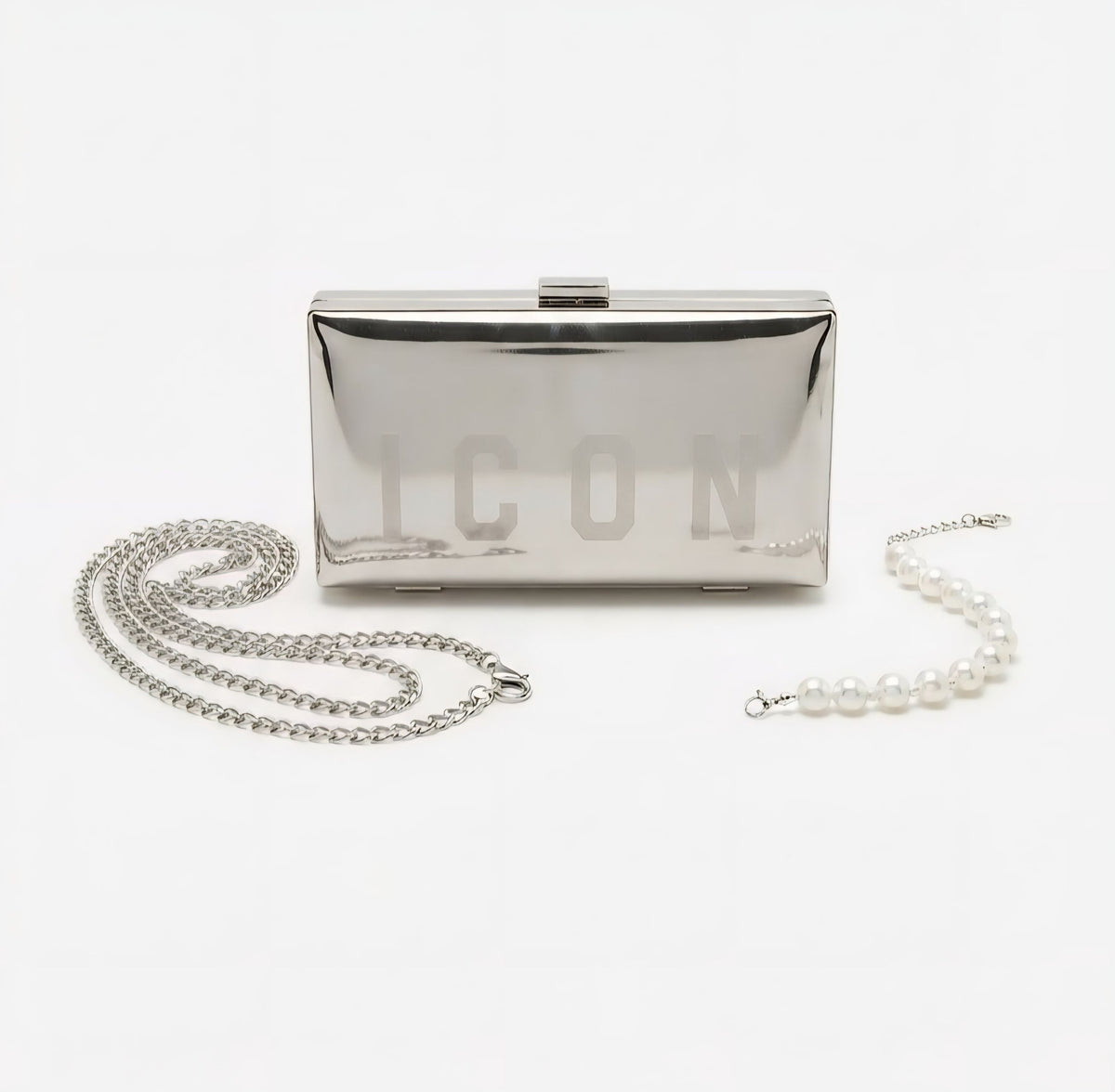 POCHETTE  ICON ICBS35A01 FEVER SILVER
