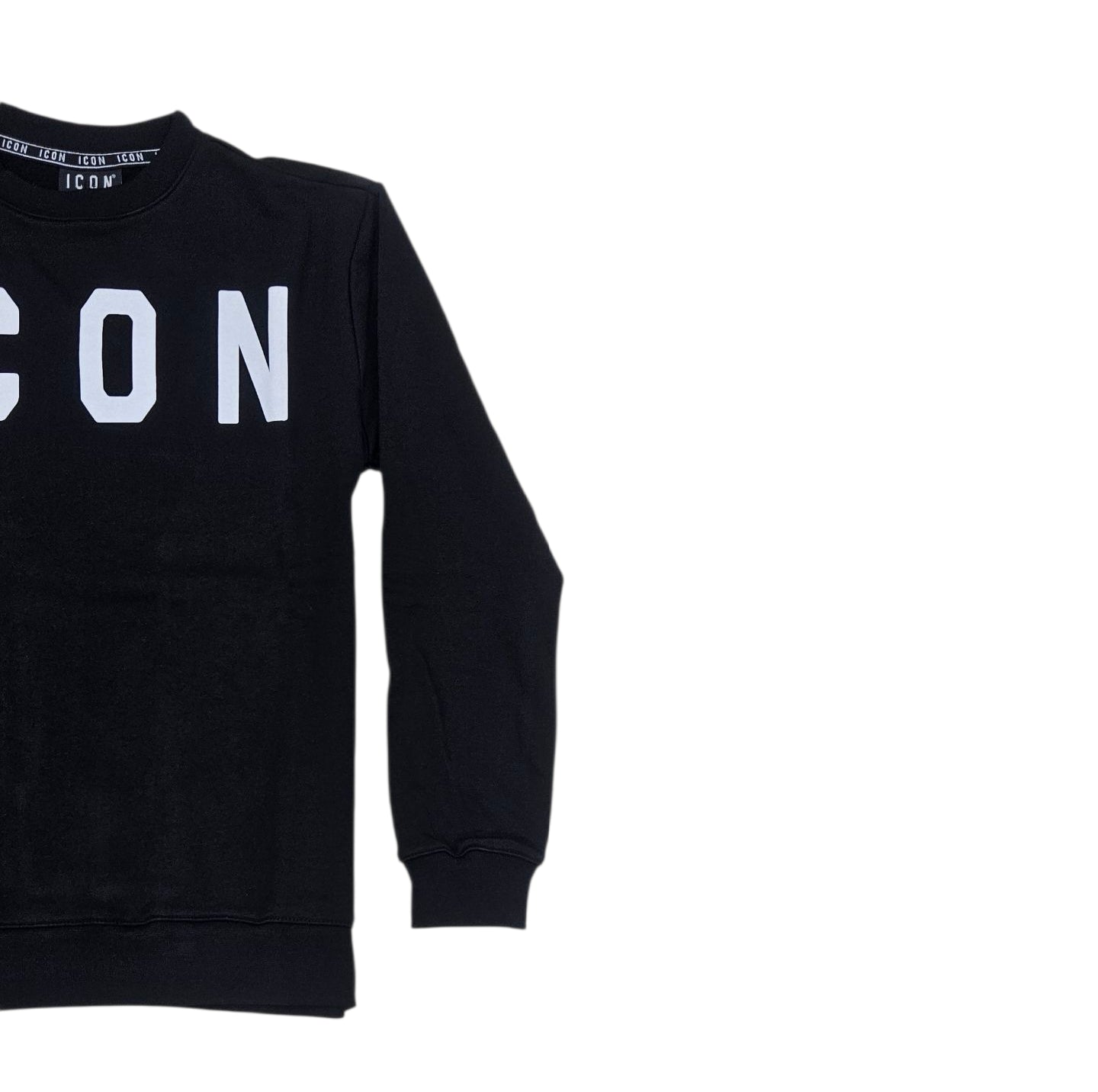 ICUF2W6F001 FELPA UOMO GIROCOLLO NERO - FELPA - ICON