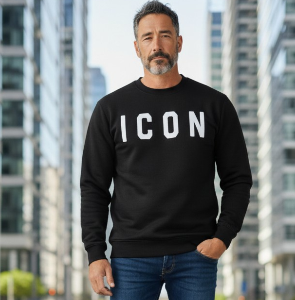 IUF008 GIROCOLLO NERO - Felpe - ICON