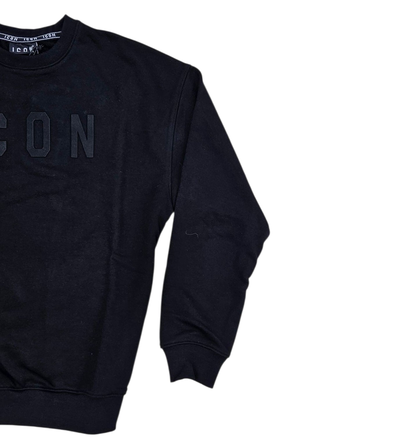 ICUF2WF028 FELPA UOMO GIROCOLLO NERO - FELPA - ICON