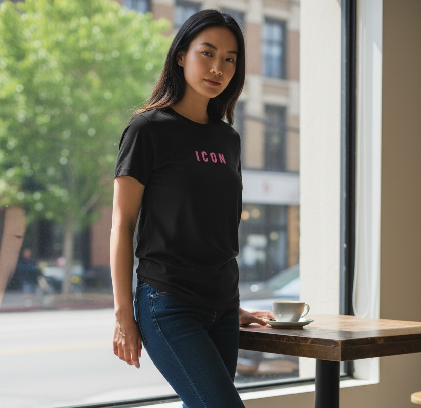 IDT002 ADERENTE NERO FUXIA - T-Shirt e Polo - ICON