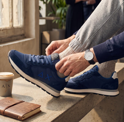 SNEAKERS UOMO SUN 68 TOM SOLID Z46101 BLU